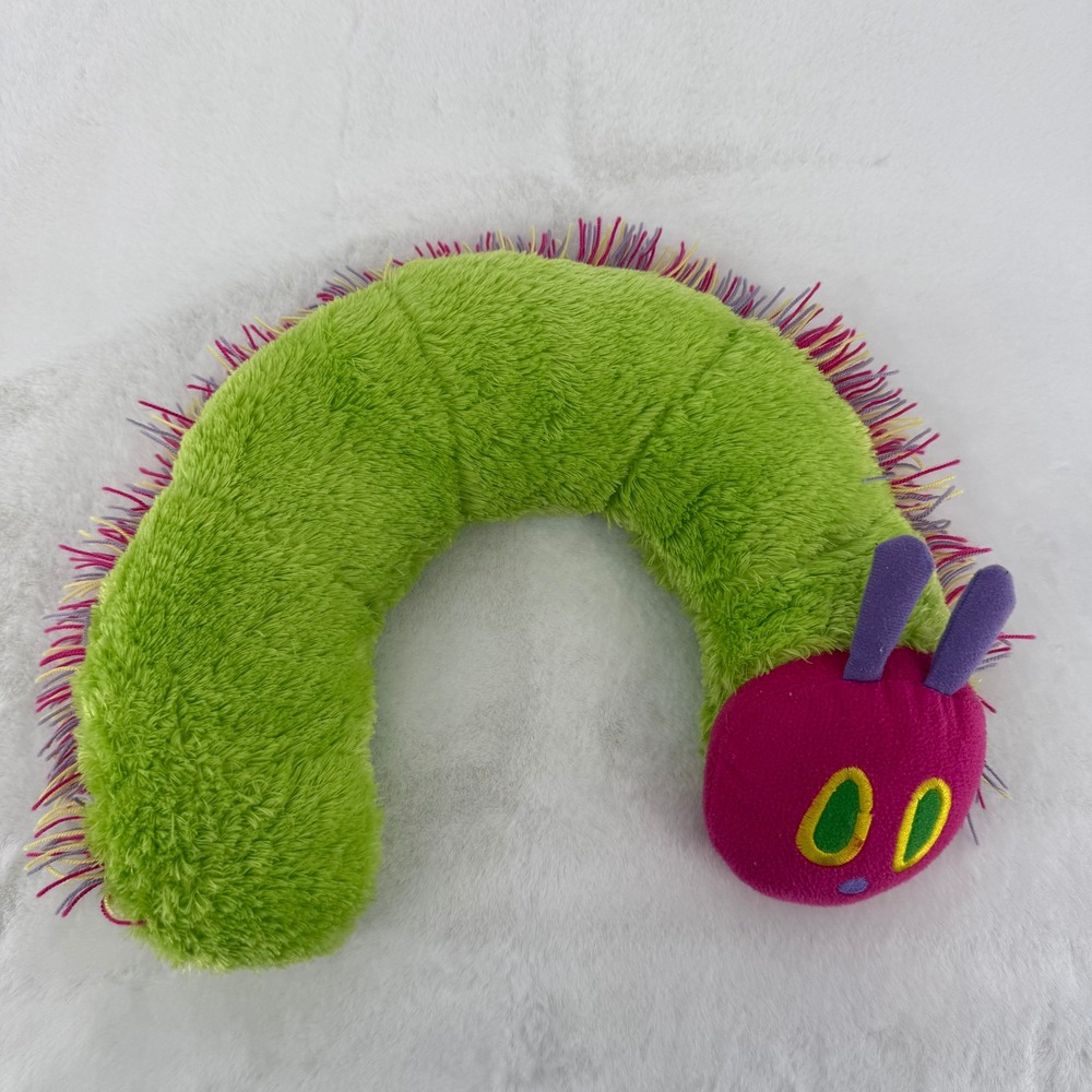 The World of Eric Carle Very Hungry Caterpillar Neck Pillow Kids Green Plush 13"